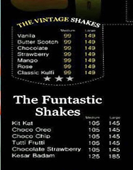 Cafe Milk Shake menu 1