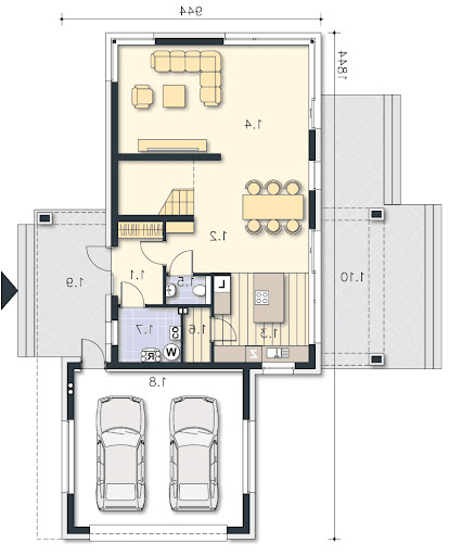 Newcastle II DCP364a - Rzut parteru