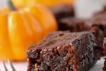 Gooey Pumpkin Butterscotch Brownies