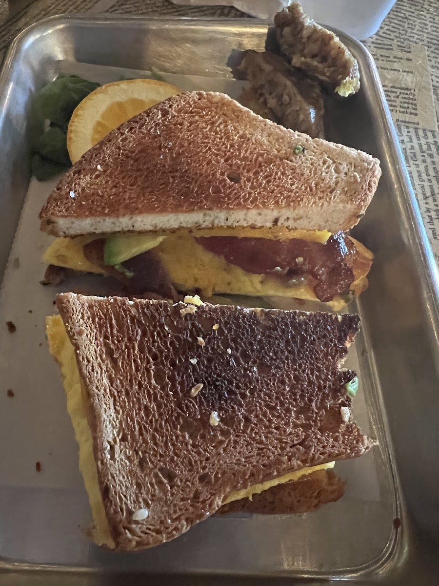 GF breakfast sandwich