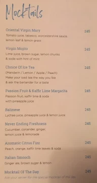 Kylin Skybar menu 2