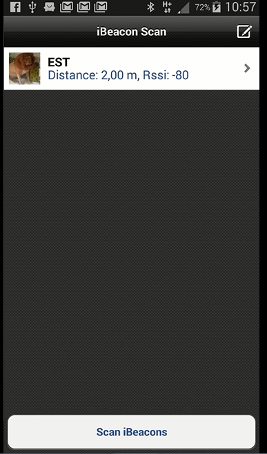 Myte Beacon Scan Screen 3