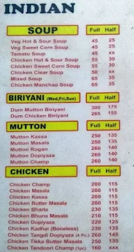 Mughlai King menu 1