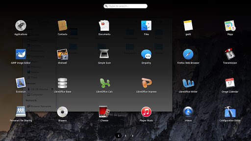 Search apps di Gmac OS