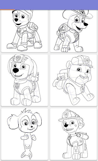 Patrol Draw. Drawing Paw Dogs