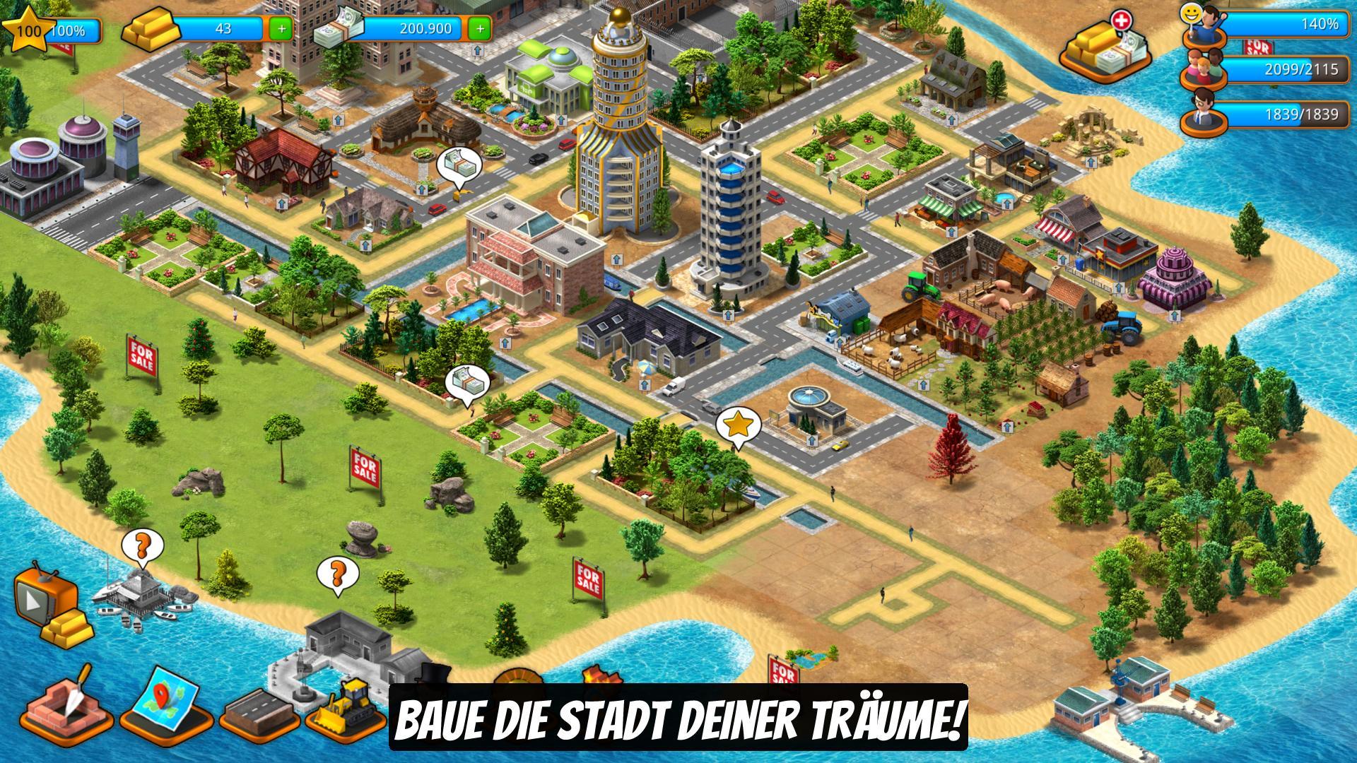 Android application Paradise City: Building Sim Game screenshort