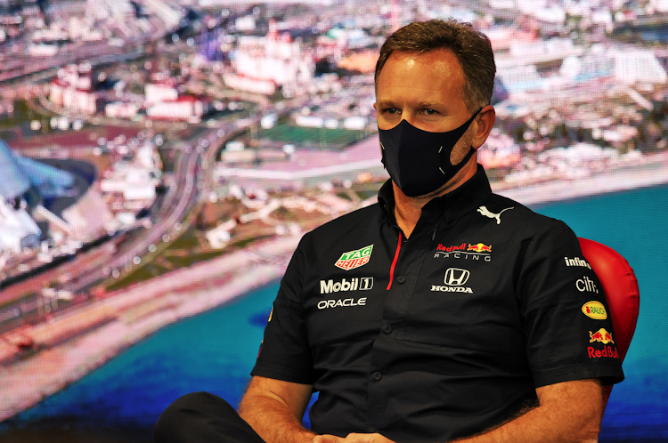 Red Bull team principal Christian Horner during a press conference