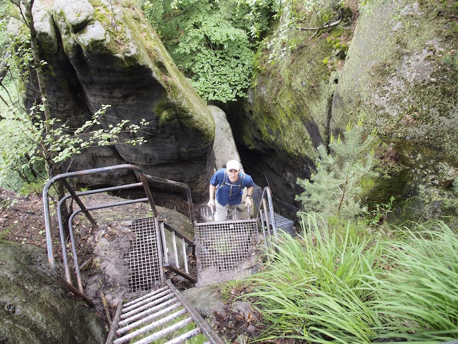 Steep ladders is the name of the game here in Saxony-Switzerland