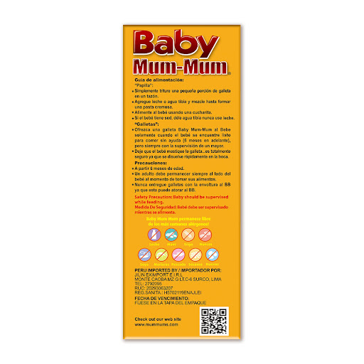 Galleta Baby Mum Mum Original + 6 Meses 50Gr Galletas de arroz