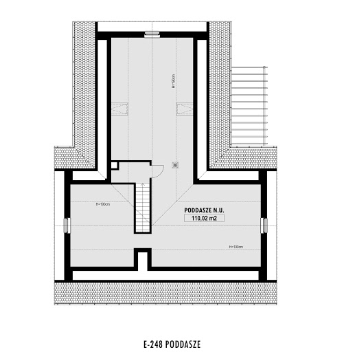 E-248 - Rzut poddasza nieużytkowego