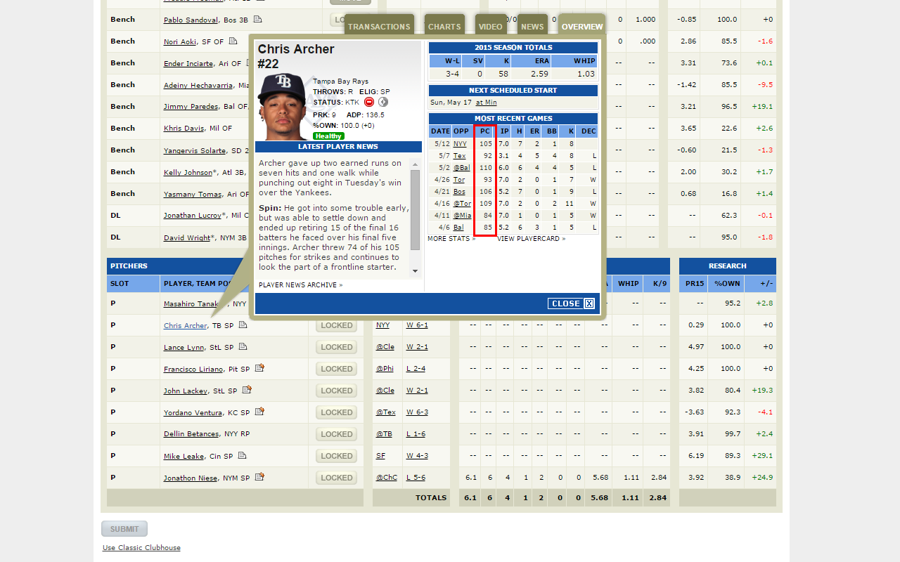 ESPN Fantasy Baseball Plus Preview image 0