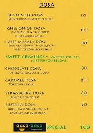 Aasa Dosa menu 1