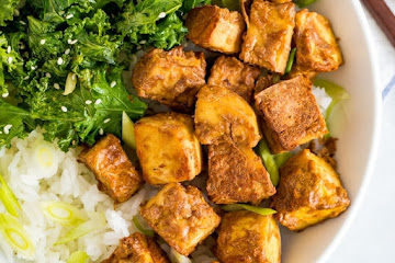 Baked Peanut Tofu