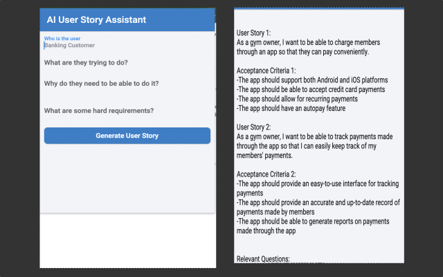 AI User Story Assistant Preview image 0