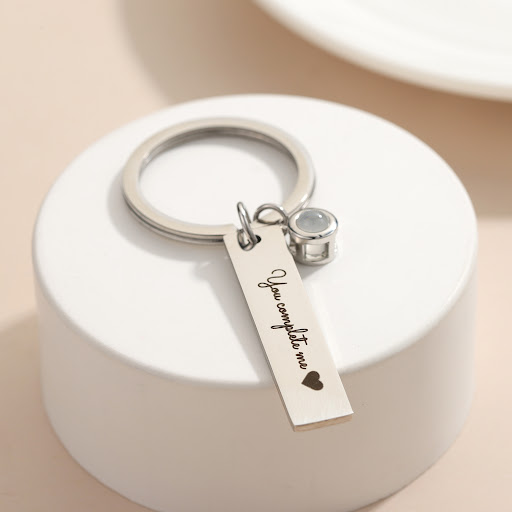 Title 3, Color Photo Projection Keychain for Couples Pro...