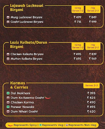 Biryani By Kilo menu 