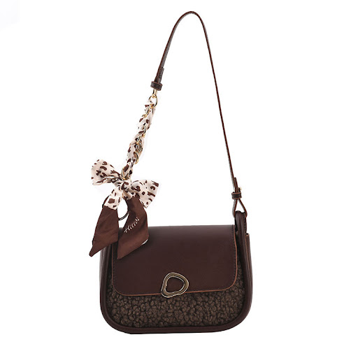 Title 3, Stitching Lamb Velvet PU Small Round Bag perfec...