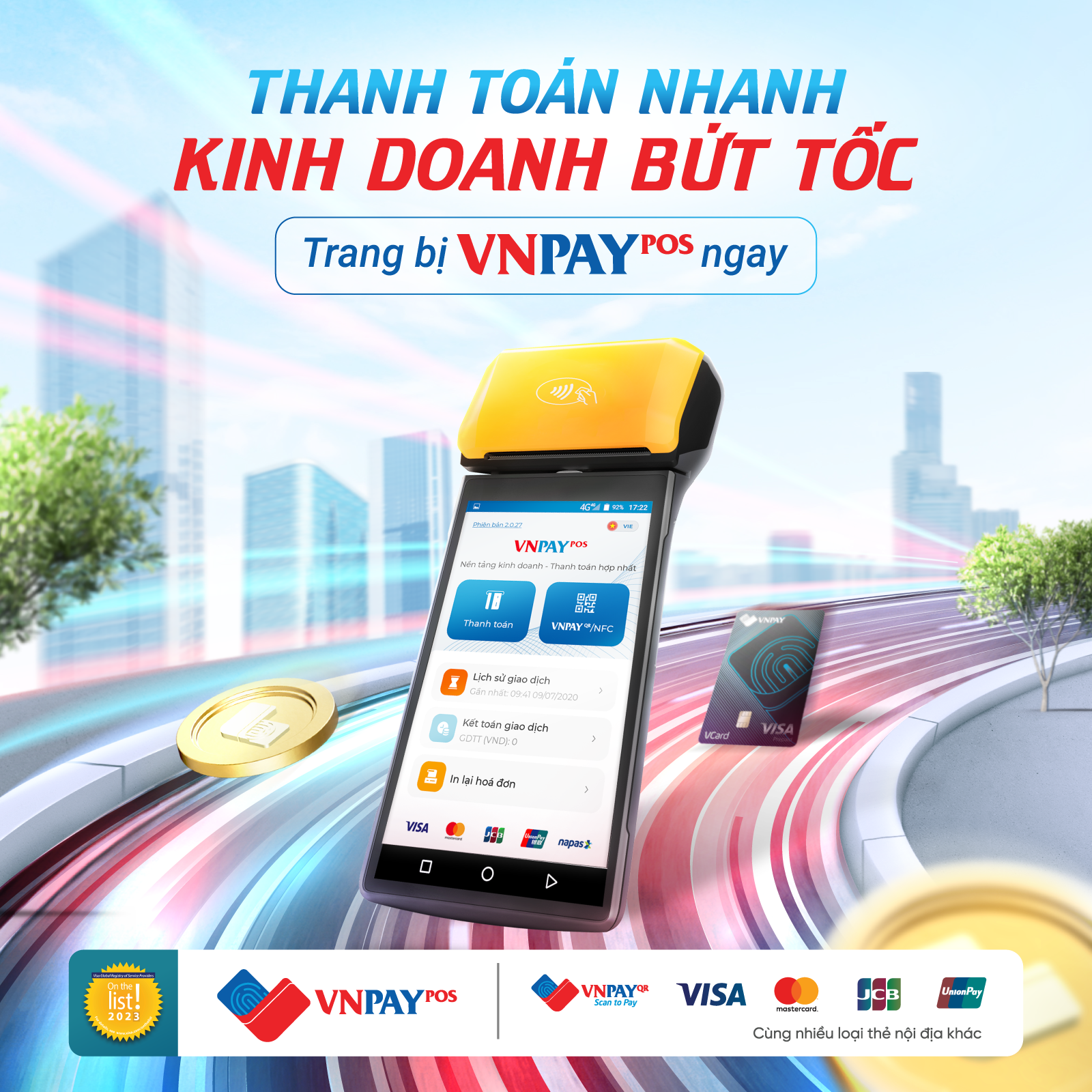 Thanh toán không tiền mặt qua máy SmartPOS