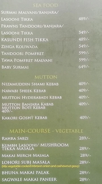 Mezza 9 menu 