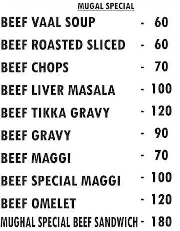 Mughal Kebab Center menu 