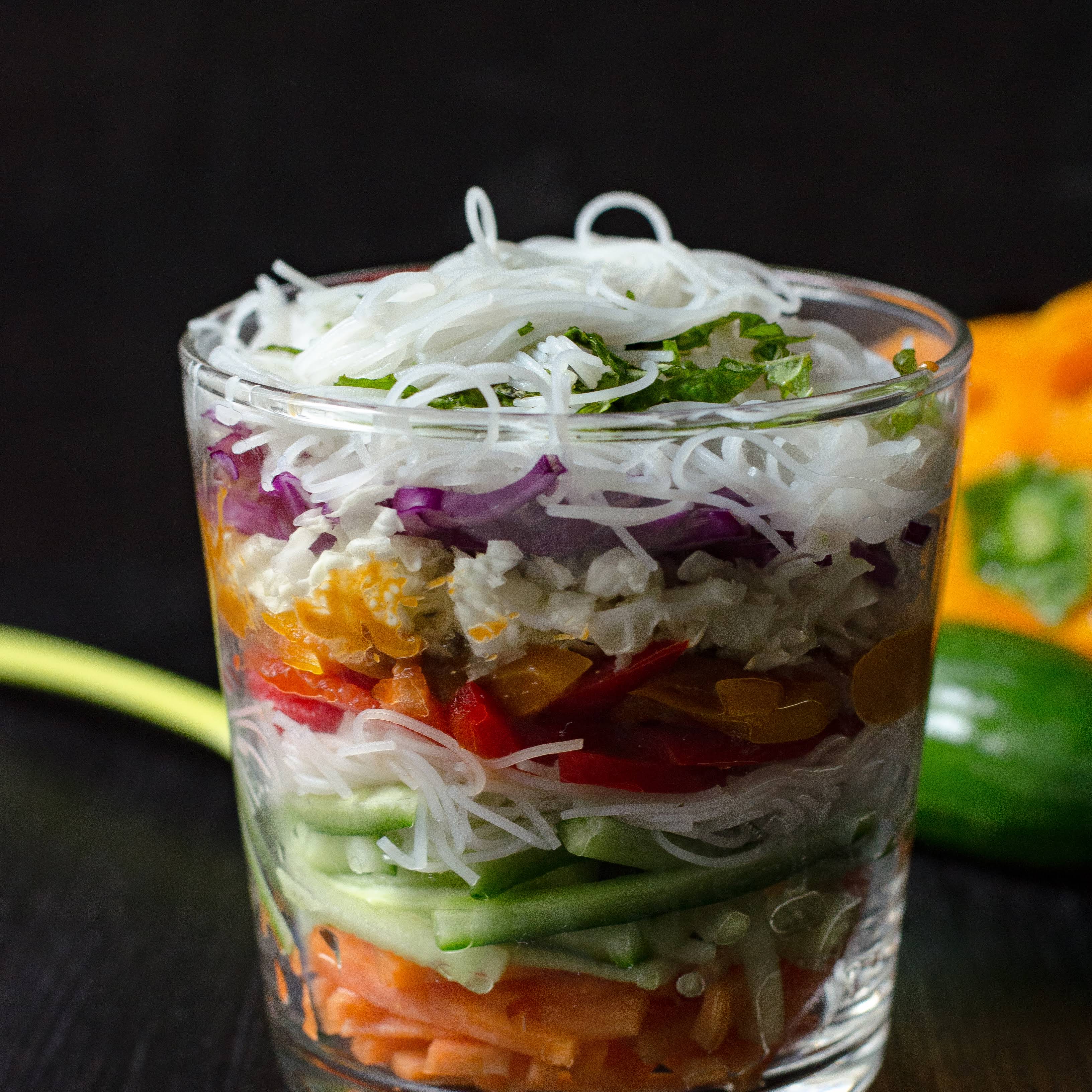 Spring Roll Salad In a Jar