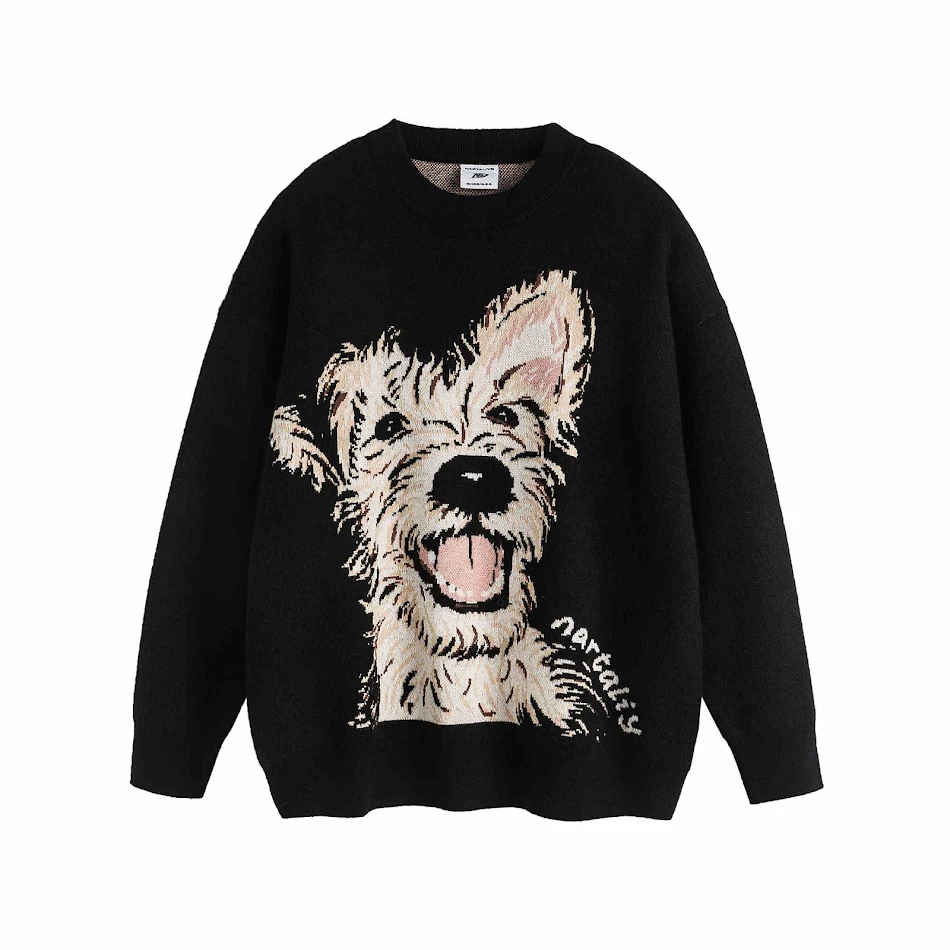 Maglione per cuccioli per coppie, lavorato a maglia ampio e rilassato, perfetto per il tempo libero e il relax con il tuo amico a quattro zampe.