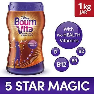 Bournvita 5 Star Magic Pro-Health Chocolate Drink 1 Kg (Jar)