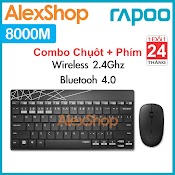 Combo Bàn Phím Chuột Không Dây Rapoo 8000M Wireless/ Bluetooth - Chính Hãng