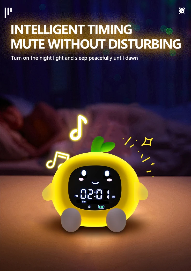 Title 4, Cartoon Lychee Alarm Clock with Phone Holder, W...