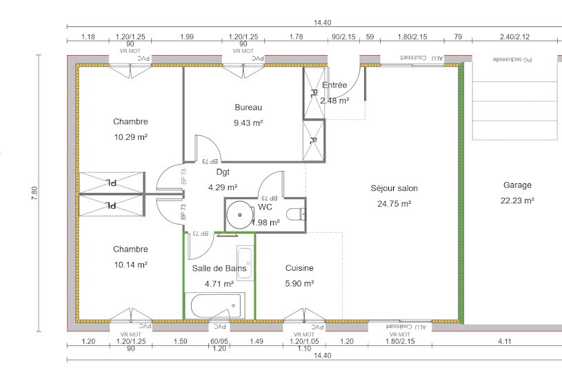  Vente Terrain + Maison - Terrain : 542m² - Maison : 74m² à Brégnier-Cordon (01300) 