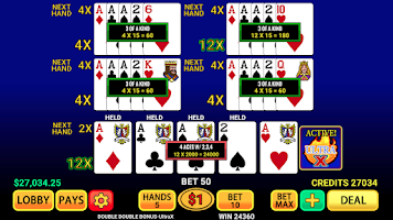 Video Poker Casino Game Screenshot