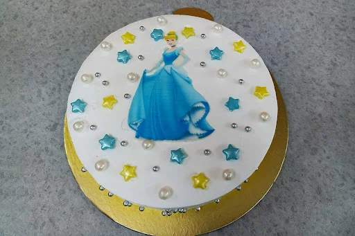 Princess In Blue Cake