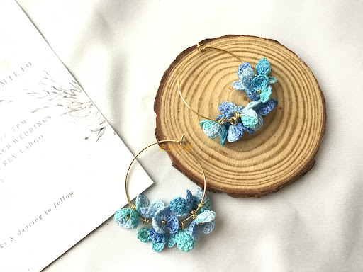 Title 1, Mengling Flower Big Earring Micro Hook Jewelry ...