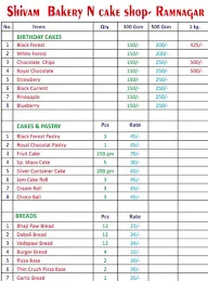 Shivam Bakery And Pro Store menu 2