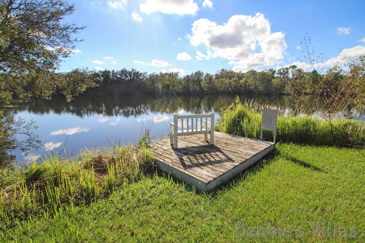 Lake view behind this Davenport vacation villa