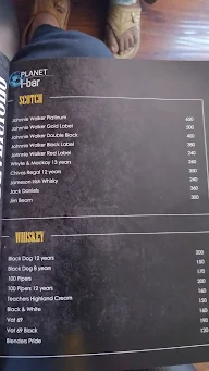 Planet I Bar menu 1