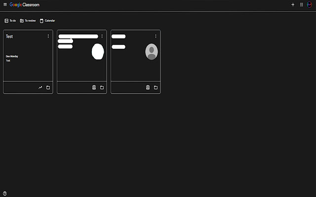 Darklight Google Classroom chrome extension