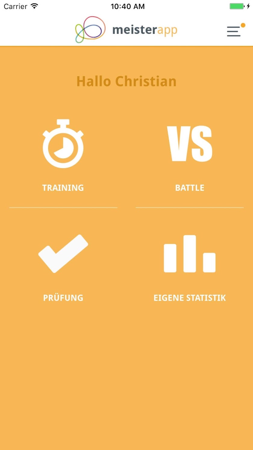 meisterapp Screen 2