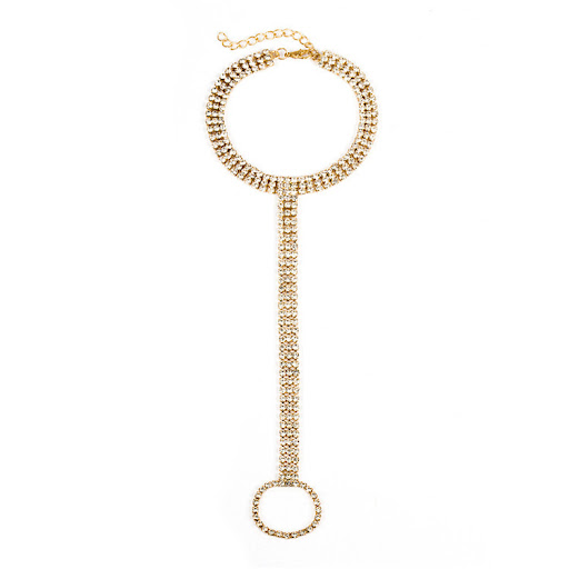Title 1, Shiny, Sexy Multi-row Diamond-studded Anklet, p...