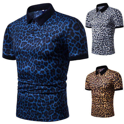 Title 5, Mens Fashion Aviary Print Short Sleeve Lapel T...