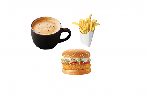 Filter Cofee (Filter Coffee + Veg Burger + French Fries)