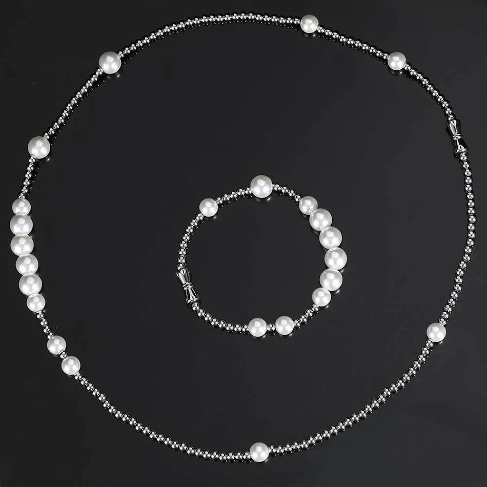 Street Pearl Aço Inox Colar Pulseira Hip Hop Mix and Match, Design Moderno, Durabilidade e Personalização Garantida