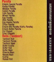 Empire Restaurant menu 8