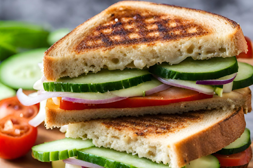 Grilled Classic Veg Cheese Double Decker Sandwich