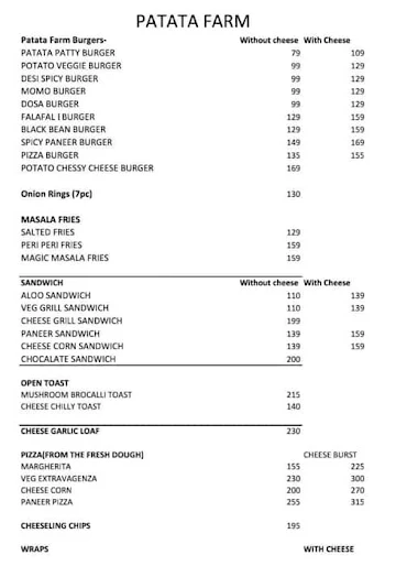 Patata Farm menu 