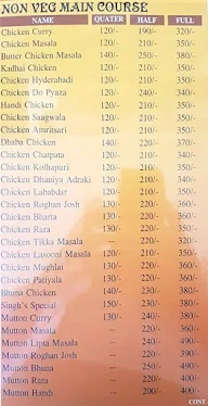 Singh's Rasoi menu 1