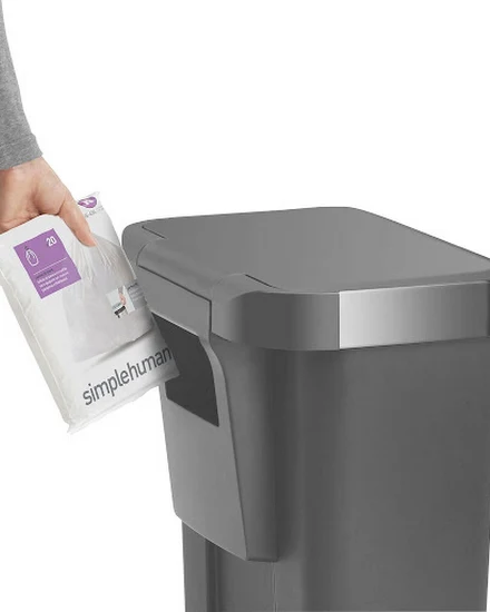 simplehuman 12 gal Plastic Rectangular Kitchen Trash Can ... - 0