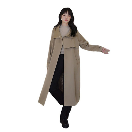 Title 1, Womens Over-the-knee Loose Design Overcoat Sta...