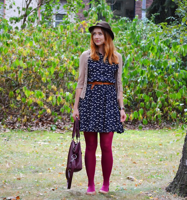 Cat Dress and Black Trenchcoat - Almost Stylish