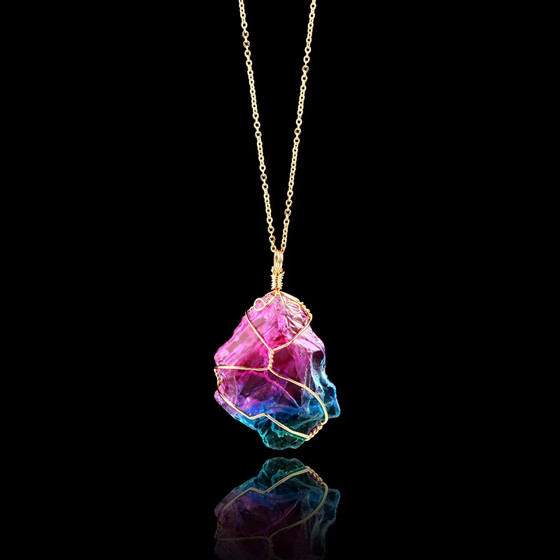 Regenboogkwarts kristallen ketting voor stralende elegantie en evenwicht. Bevordert harmonie en natuurlijk welzijn. Koop nu!